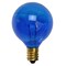 Northlight Transparent G40 Globe Incandescent Christmas Replacement Bulbs - Blue - Pack of 25